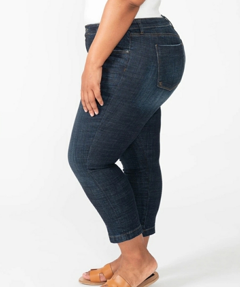 KUT from the KLOTH Jeans Lauren Crop Straight Leg Plus Size 18 Petite NWT - Picture 2 of 7